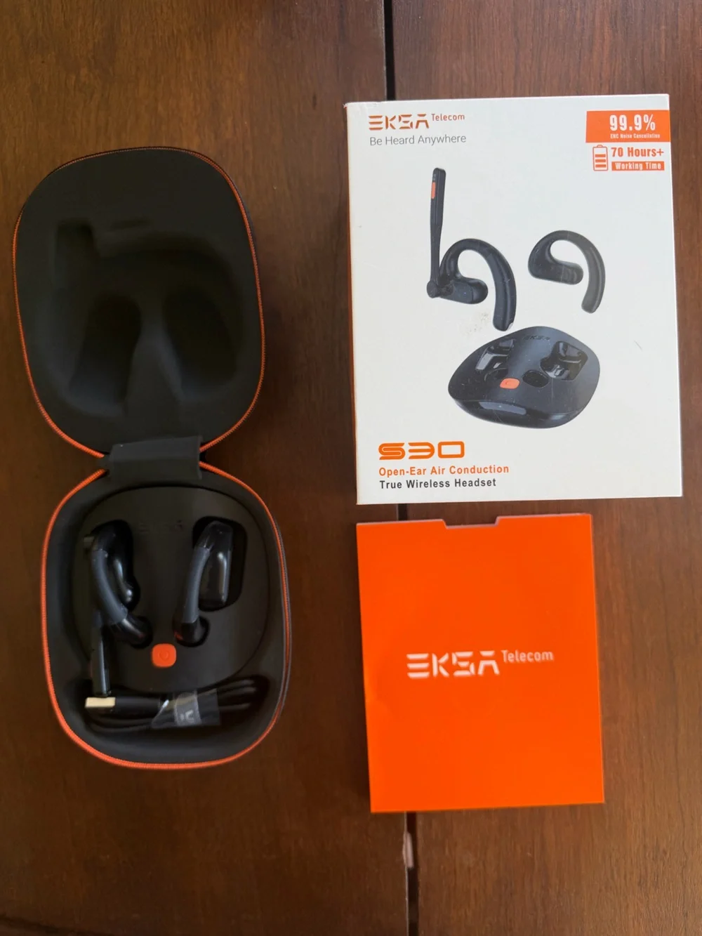 S90 Bone Conduction Open-Ear Headset — Black